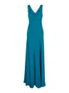 Alberta Ferretti Blue Dress With Cut-out Detail On The Back