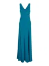 Alberta Ferretti Blue Dress With Cut-out Detail On The Back