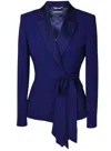 Alberta Ferretti Blue Viscose Mixed Jackets In Blue