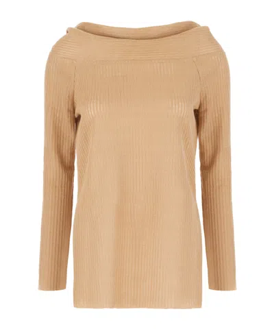ALBERTA FERRETTI ALBERTA FERRETTI BOAT NECK RAGLAN SLEEVED JUMPER