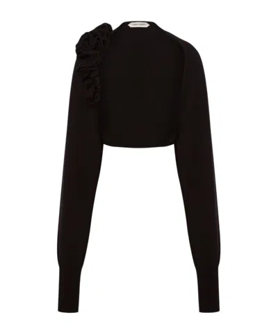 ALBERTA FERRETTI BOLERO IN MERINO WOOL, SILK AND CASHMERE