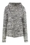 Alberta Ferretti Asymmetrical Wool Blend Lightweight Jacket In Multi