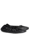 Alberta Ferretti Bow-detail Ballet Flats In Black