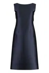 Alberta Ferretti Bow Detail Dress In Blue
