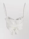 Alberta Ferretti Bow Detail Silk Crop Top