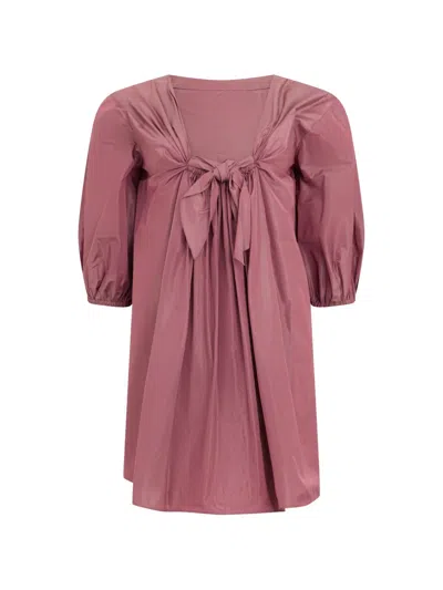 Alberta Ferretti Bow-detail Mini Dress In Pink
