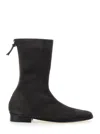 Alberta Ferretti Brown Ankle Boots With Zip On The Back In Suede Woman In Brown
