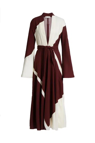 Alberta Ferretti Brown In Burgundy