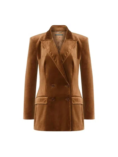 Alberta Ferretti Brown Double-breasted Jacket