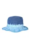 Alberta Ferretti Bucket Hat With Tie Dye Print In Blue