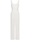 Alberta Ferretti Buckle Strap Jumpsuit In White