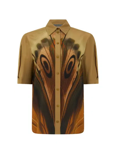 Alberta Ferretti Butterfly-print Silk Shirt In Multi