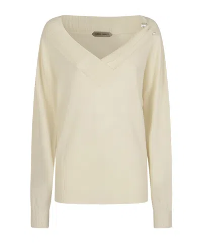 ALBERTA FERRETTI ALBERTA FERRETTI BUTTON DETAILED DROPPED SHOULDER JUMPER