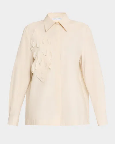 Alberta Ferretti Button-down Blouse In Beige