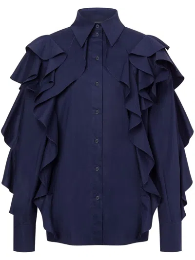 Alberta Ferretti Stretch Shirt In Black
