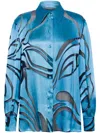 Alberta Ferretti Button-down Shirt In Blue