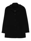 Alberta Ferretti Button-fastening Collared Jacket In Black