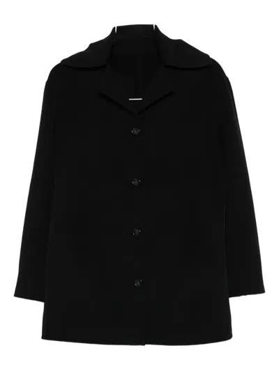 Alberta Ferretti Button-fastening Collared Jacket In Black