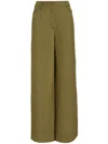 Alberta Ferretti High-rise Trousers Wide-leg Design Pockets In Green
