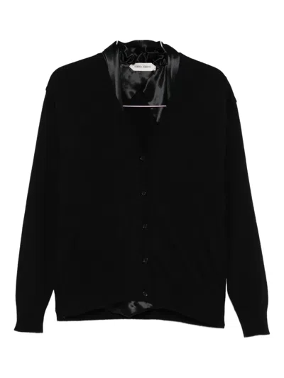 Alberta Ferretti Buttoned Cardigan In Black