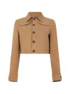 Alberta Ferretti Button-up Jacket In Brown