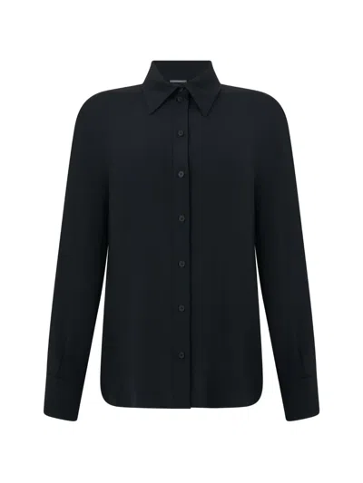 Alberta Ferretti Button-up Long-sleeved Shirt In 黑色