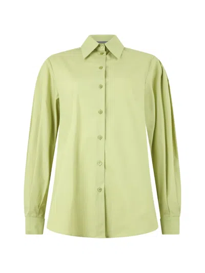 Alberta Ferretti Button-up Long-sleeved Shirt In 그린