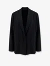 Alberta Ferretti Cady Blazer With Cut Out Sleeves In Black