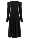 Alberta Ferretti Off-the-shoulder Evening Dress In Black