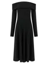 Alberta Ferretti Off-the-shoulder Evening Dress In Black