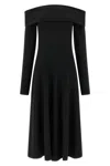 Alberta Ferretti Off-the-shoulder Evening Dress In Black