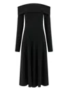 Alberta Ferretti Off-the-shoulder Evening Dress In Black
