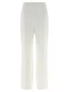 Alberta Ferretti Pleated Wide-leg Trousers In White