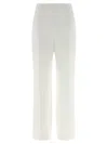 Alberta Ferretti Pleated Wide-leg Trousers In White