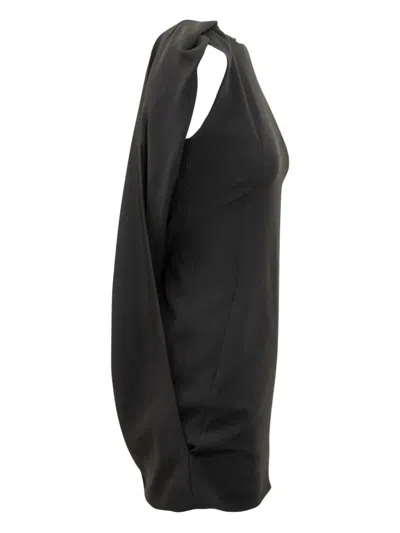 Alberta Ferretti Cady Stretch Dress In Black