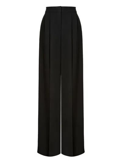 ALBERTA FERRETTI CADY STRETCH WIDE LEG TROUSERS,V0305.5134 0555 BLACK