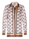 ALBERTA FERRETTI MONOGRAM SILK SHIRT