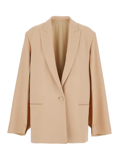 Alberta Ferretti Cape Blazer In Brown