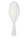 Alberta Ferretti Cape-design Blouse In White