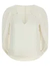 Alberta Ferretti Women Cape Top In Neutral