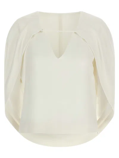 ALBERTA FERRETTI CAPE TOP TOPS WHITE
