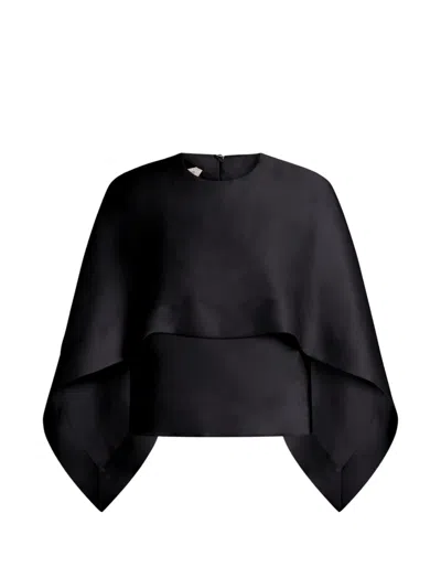 Alberta Ferretti Cape-style Top In Black