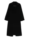 Alberta Ferretti Cashmere-blend Coat In Black
