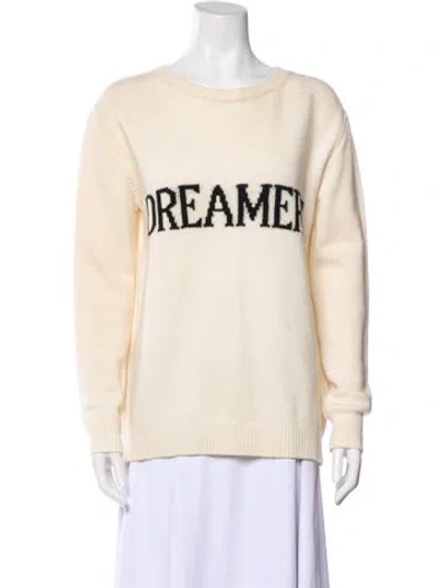 Pre-owned Alberta Ferretti Cashmere Graphic Print Sweater In Neutral