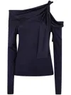 Alberta Ferretti Alberta Ferreti Cashmere Silk Blouse In Blue