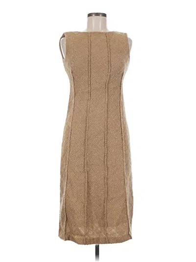 Pre-owned Alberta Ferretti Casual Dress In Tan