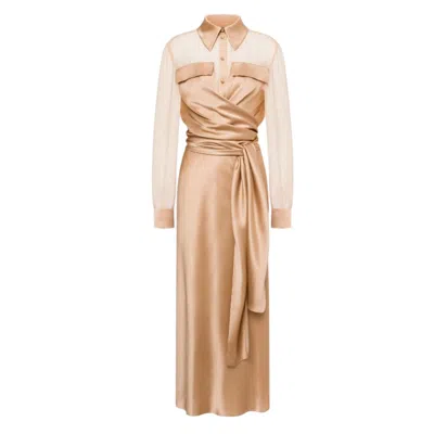 Alberta Ferretti Casual Woman Clothes  - Dress - Beige In Sand