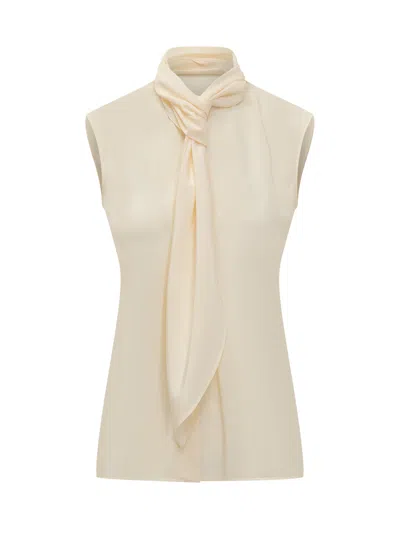 Alberta Ferretti Chic Mini Top In Neutral