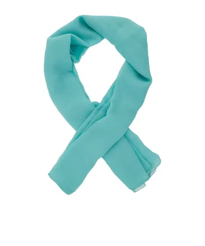 Alberta Ferretti Chiffon Crepe Square Scarf In Green