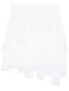 Alberta Ferretti Chiffon Mini Skirt In White